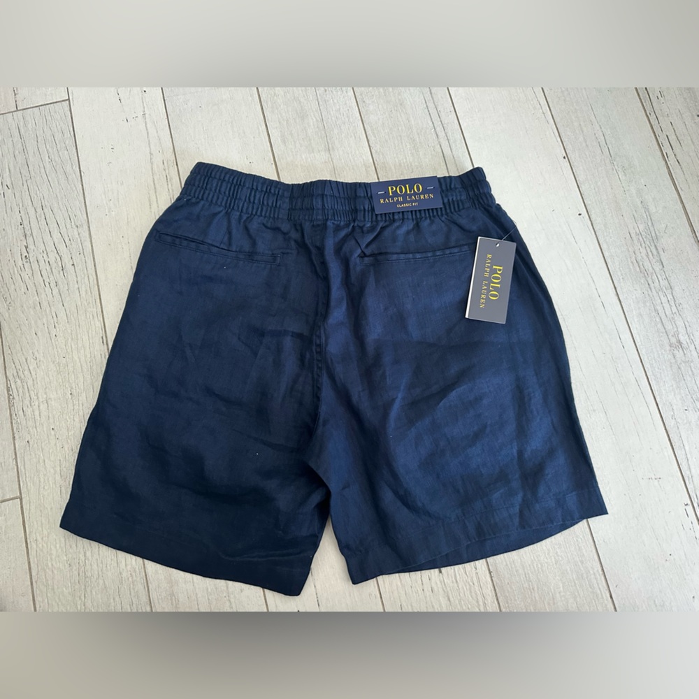 Polo by Ralph Lauren Men's Dark Blue Flat Front Shorts - Picture 2 of 5